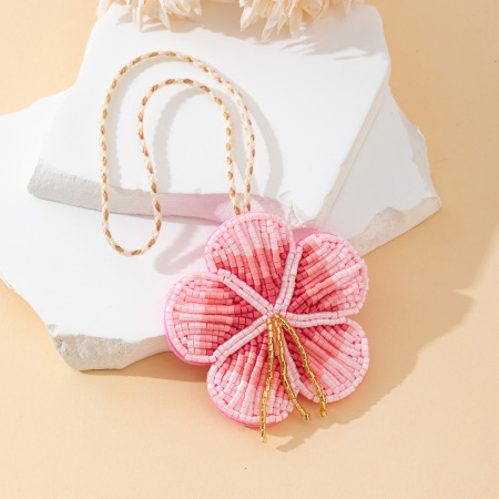 Breloques Pour Sac En Perles De Rocaille Dégradées, Collection Simple Series Natural Flower Beads