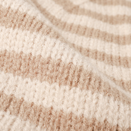 Bonnet Femme Simple Series À Rayures Décontractées Et Multicolores En Laine Et Polyester Mélangés 2