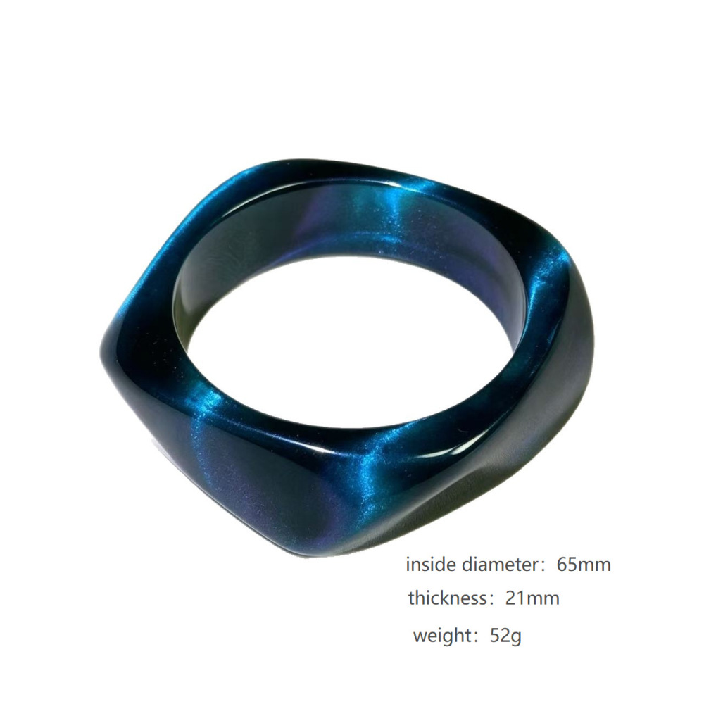 Bracelets Pour Femmes En Résine À Dégradé De Couleurs Simples Image5