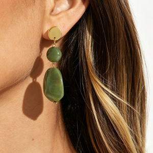 Boucles D'Oreilles Pendantes Pour Femmes, Style Rétro, En Résine Et Perles, Collection Classique h5 Image3
