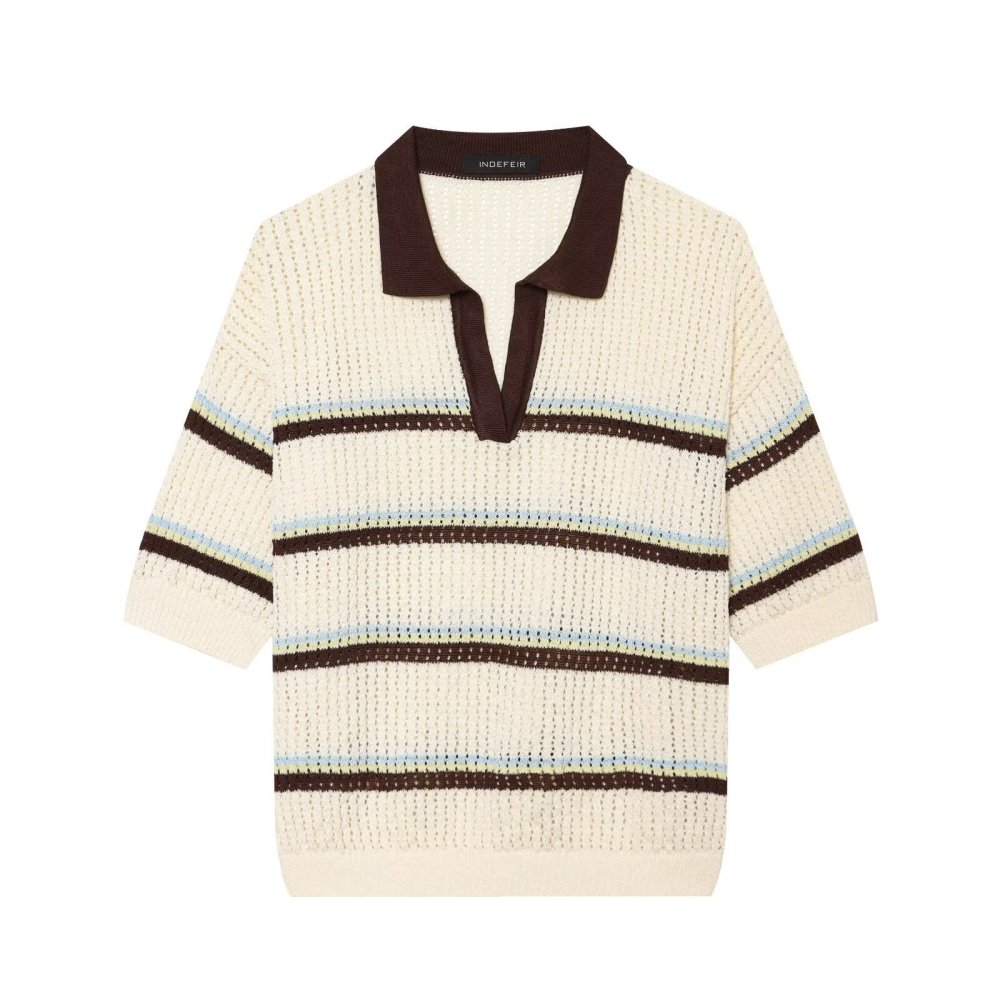 Pull En Maille Classique À Rayures Urbaines/De Bureau
