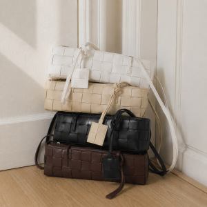 Sacs Bandoulière Femme Style Décontracté, Couleur Unie, En Pu Tissé, Portés Est-Ouest h5 Image2
