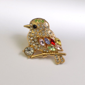 Boutons De Manchette Luxueux De La Série Rétro Animaux, Couleur Unie, En Métal Et Strass, Ornés D'Oiseaux. h5