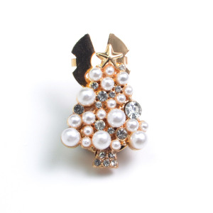 Boutons De Manchette De Luxe En Perles D'Imitation, Strass Et Perles Artificielles, Collection Vacances Et Noël h5 
