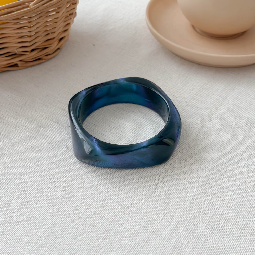 Bracelets Pour Femmes En Résine À Dégradé De Couleurs Simples 