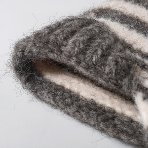 Chapeau À Oreillettes Rayé Simple En Polyester Pour Femme h5 Image3