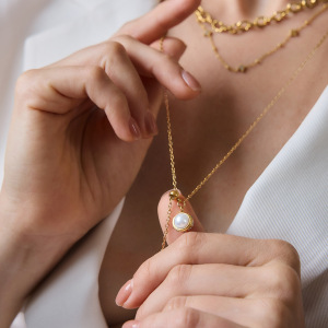 Colliers Longs Pour Femmes En Acier Inoxydable Étanche, Couleur Or, Avec Zircon h5 Image3