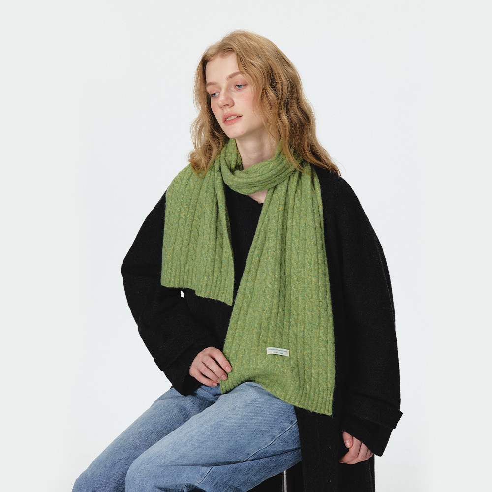 Écharpes D'Hiver Décontractées En Laine Et Polyester Tissées, Couleur Unie, De La Série Simple Image3