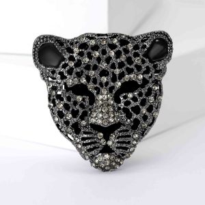 Broches De Luxe Rétro En Métal Et Strass À Imprimé Léopard h5 Image5