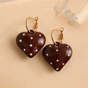 Boucles D'Oreilles Pendantes En Fer À Pois Sweet Heart Pour Femmes h5 
