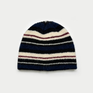 Bonnet Simple Series Casual Stripe En Laine Et Polyester Multicolore h5 