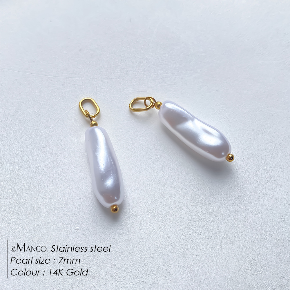 Pendentifs Pour Femmes En Acier Inoxydable Étanche, Couleur Or, Forme Irrégulière, À Faire Soi-Même, Série Simple Image3