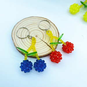 Porte-Clés Simple Series Daily Beads En Alliage De Cerise Aux Couleurs Assorties h5 Image3