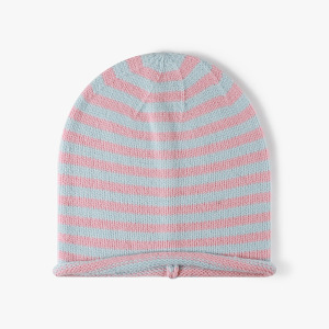 Bonnet Femme Simple Series À Rayures Décontractées Et Multicolores En Laine Et Polyester Mélangés h5 