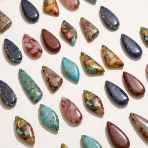 Pendentifs Pour Femmes En Pierres Naturelles Dégradées De Forme Irrégulière, À Faire Soi-Même, Collection Classique h5 Image3