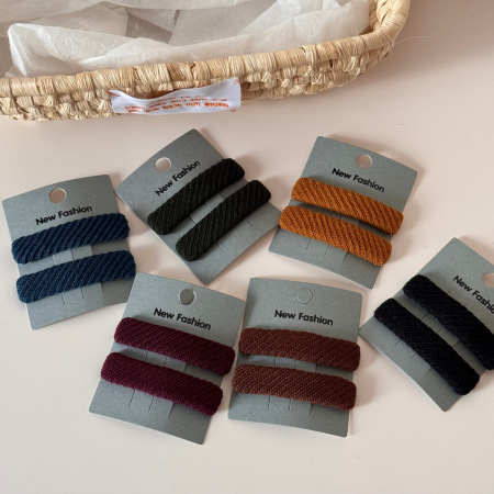 Pinces À Cheveux En Tissu Uni Couleur Simple Pour Un Usage Quotidien