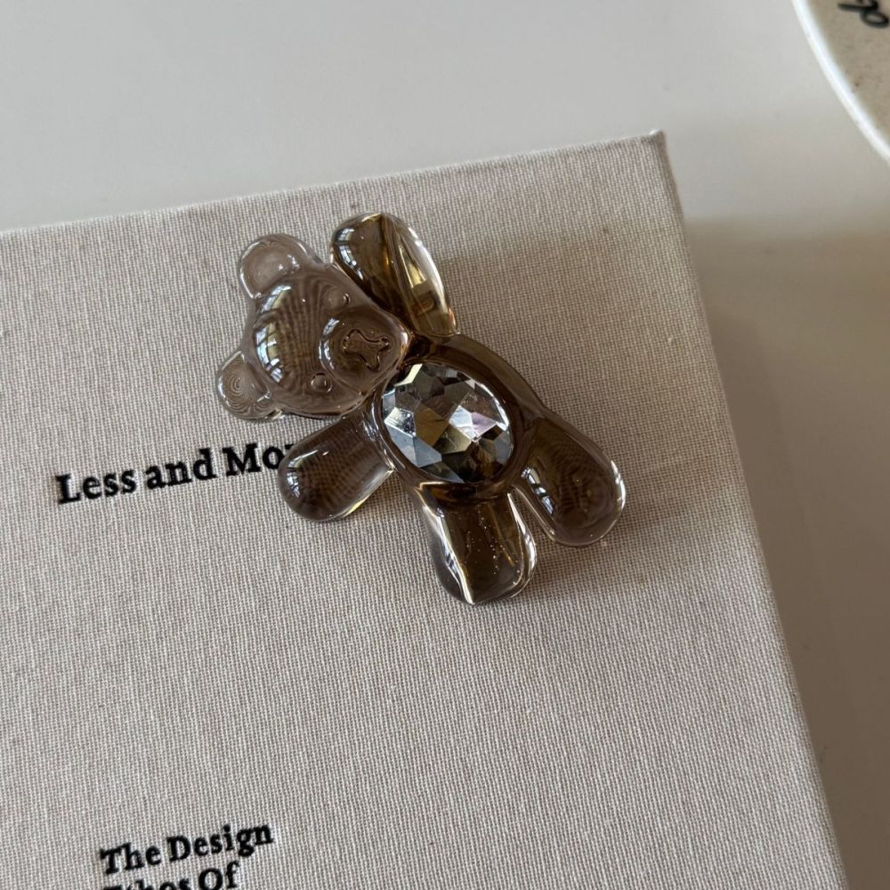 Pinces À Cheveux Simples, Mignonnes, À Motif Léopard Dégradé, En Acétate Et Strass 