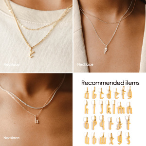 Pendentifs Femme Simple Series Diy En Acier Inoxydable Étanche Couleur Or h5 Image3