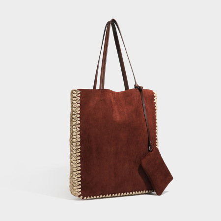 Sacs À Bandoulière Carrés Pour Femmes, Style Décontracté, Couleur Unie, En Daim Tissé