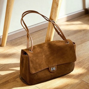Sacs À Bandoulière Carrés Pour Femmes, Style Décontracté, Matelassés, En Daim Uni h5 Image4