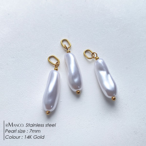 Pendentifs Pour Femmes En Acier Inoxydable Étanche, Couleur Or, Forme Irrégulière, À Faire Soi-Même, Série Simple h5 Image5