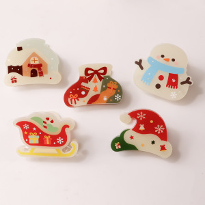 Pinces À Cheveux En Pvc De Noël Mignonnes Et Mignonnes De La Série Simple h5 Image4