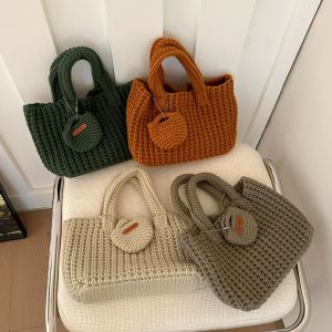 Sacs À Main Carrés Pour Femmes, Style Décontracté, Couleur Unie, En Polyester Tissé h5 Image2