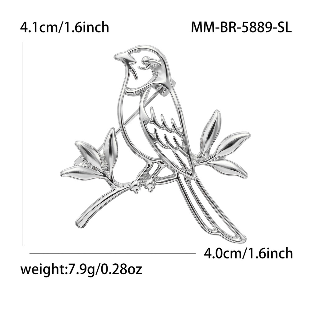 Broches En Métal Et Strass Représentant Des Oiseaux Unis, Collection Simple Series Daily 