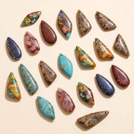 Pendentifs Pour Femmes En Pierres Naturelles Dégradées De Forme Irrégulière, À Faire Soi-Même, Collection Classique