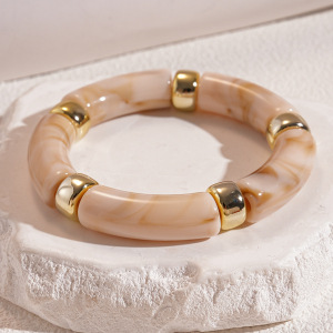 Bracelets Pour Femmes En Acrylique À Motif Léopard Rétro Dégradé De Couleurs, Collection Simple Series h5