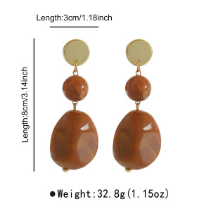 Boucles D'Oreilles Pendantes Pour Femmes, Style Rétro, En Résine Et Perles, Collection Classique h5 