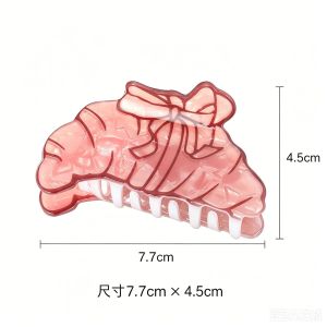 Griffes À Cheveux En Acétate En Forme De Cœur, Mignonnes Et Simples h5 Image3