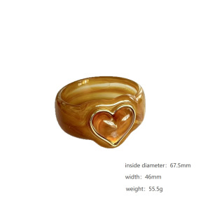 Bracelets Pour Femmes En Résine À Dégradé De Couleurs En Forme De Cœur h5 Image5