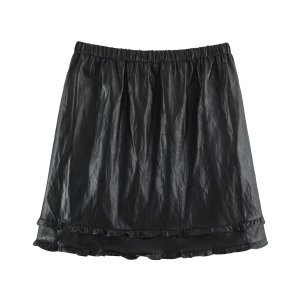 Short Rétro Uni À Volants Et Coupe Slim h5