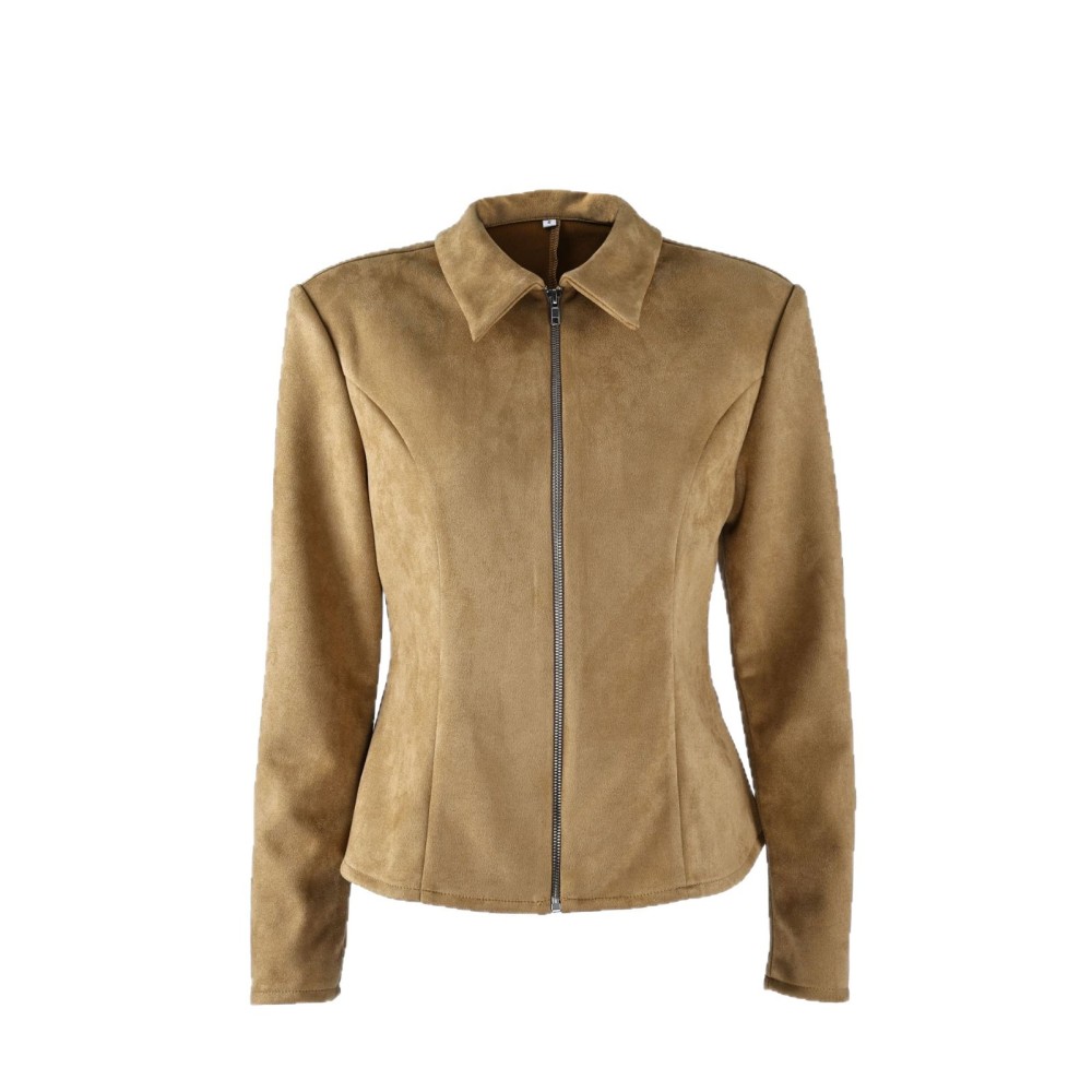 Vestes Et Manteaux En Daim Rétro Unis, Décontractés Et Vintage, À Taille Marquée h5Image4