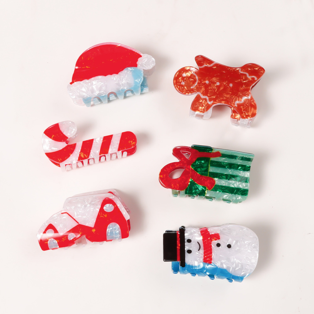 Pinces À Cheveux En Pvc De Noël Mignonnes Et Mignonnes De La Série Simple Image2