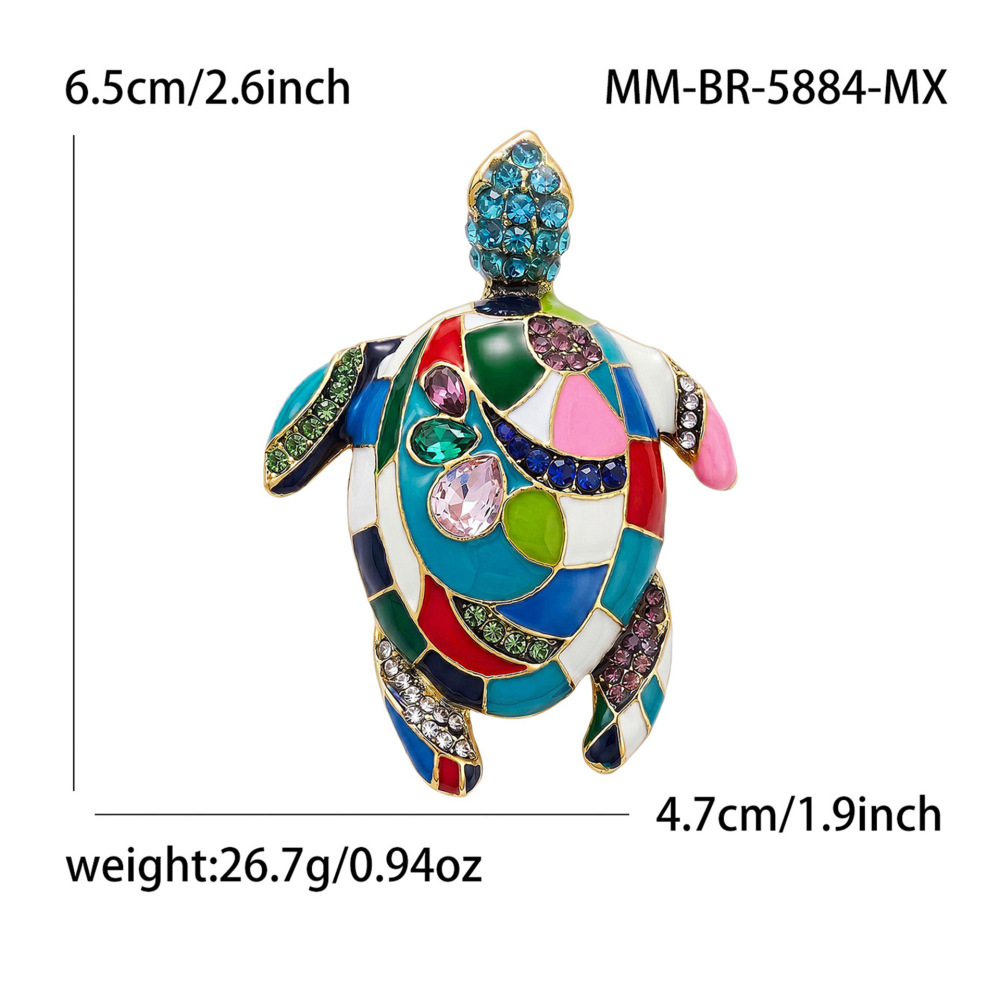 Broches De Luxe Rétro En Métal Et Strass Multicolores, Motif Animaux 