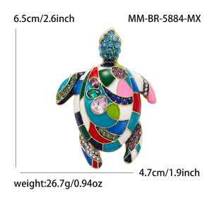 Broches De Luxe Rétro En Métal Et Strass Multicolores, Motif Animaux h5 