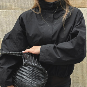 Vestes Et Manteaux Décontractés En Nylon, Couleur Unie, Coupe Ample h5 Image3