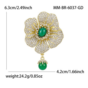 Broches Classiques En Métal Et Strass De La Série Luxueuse h5