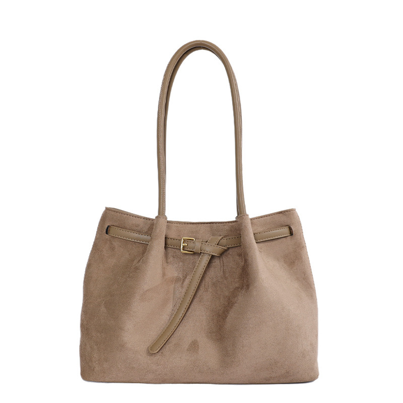 Sac Cabas Femme En Daim Uni Style Old Money 