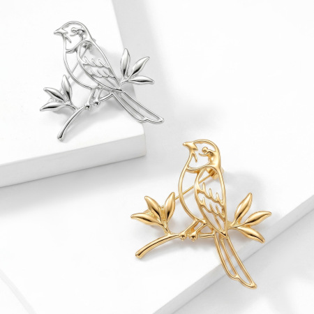 Broches En Métal Et Strass Représentant Des Oiseaux Unis, Collection Simple Series Daily 2