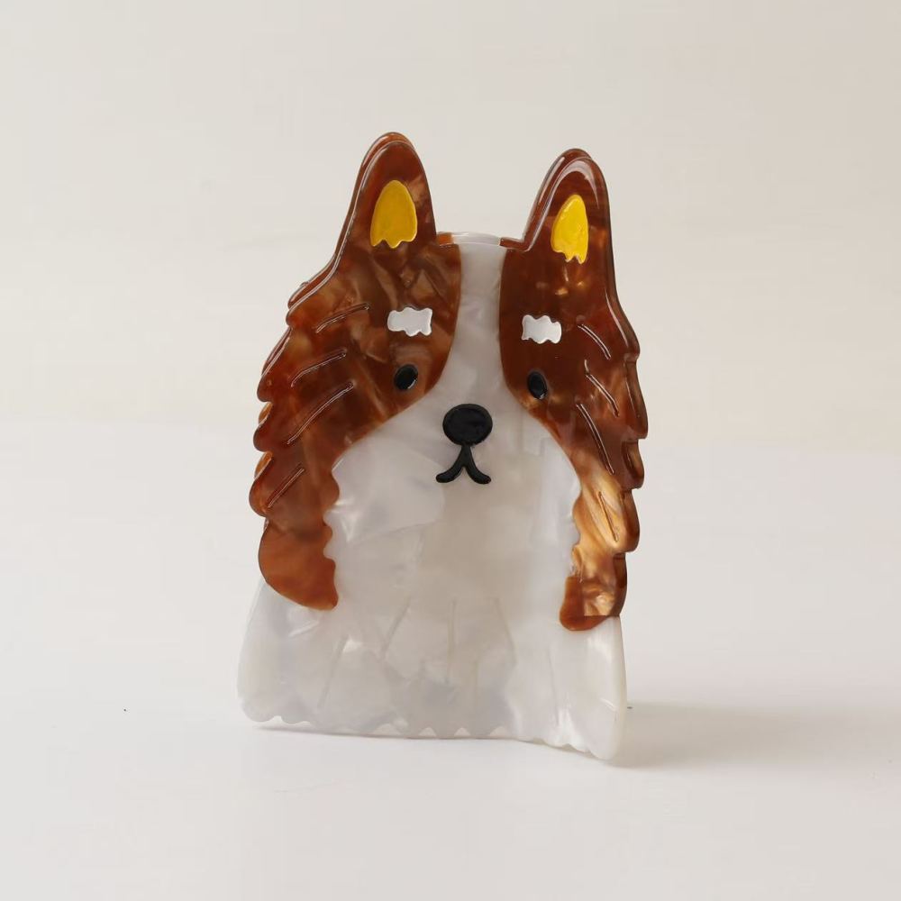 Griffes En Acétate De Couleur Mélangée, Motif Animaux Mignons De La Série Simple 