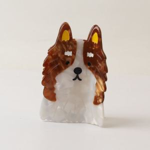Griffes En Acétate De Couleur Mélangée, Motif Animaux Mignons De La Série Simple h5 
