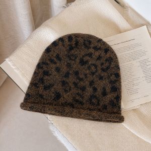 Bonnet En Polyester Imprimé Léopard Rétro De La Série Simple h5