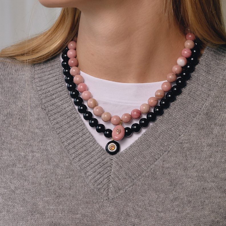 Colliers De Perles En Pierre Naturelle Pour Femmes Image4