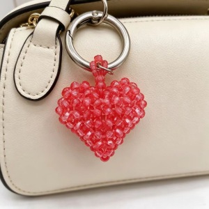 Breloques De Sac En Alliage Cerise, Perles En Forme De Cœur Mignonnes, Série Simple h5 Image2