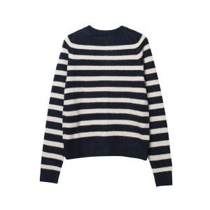 Cardigan Droit À Rayures Décontractées Et Boutons h5 Image2