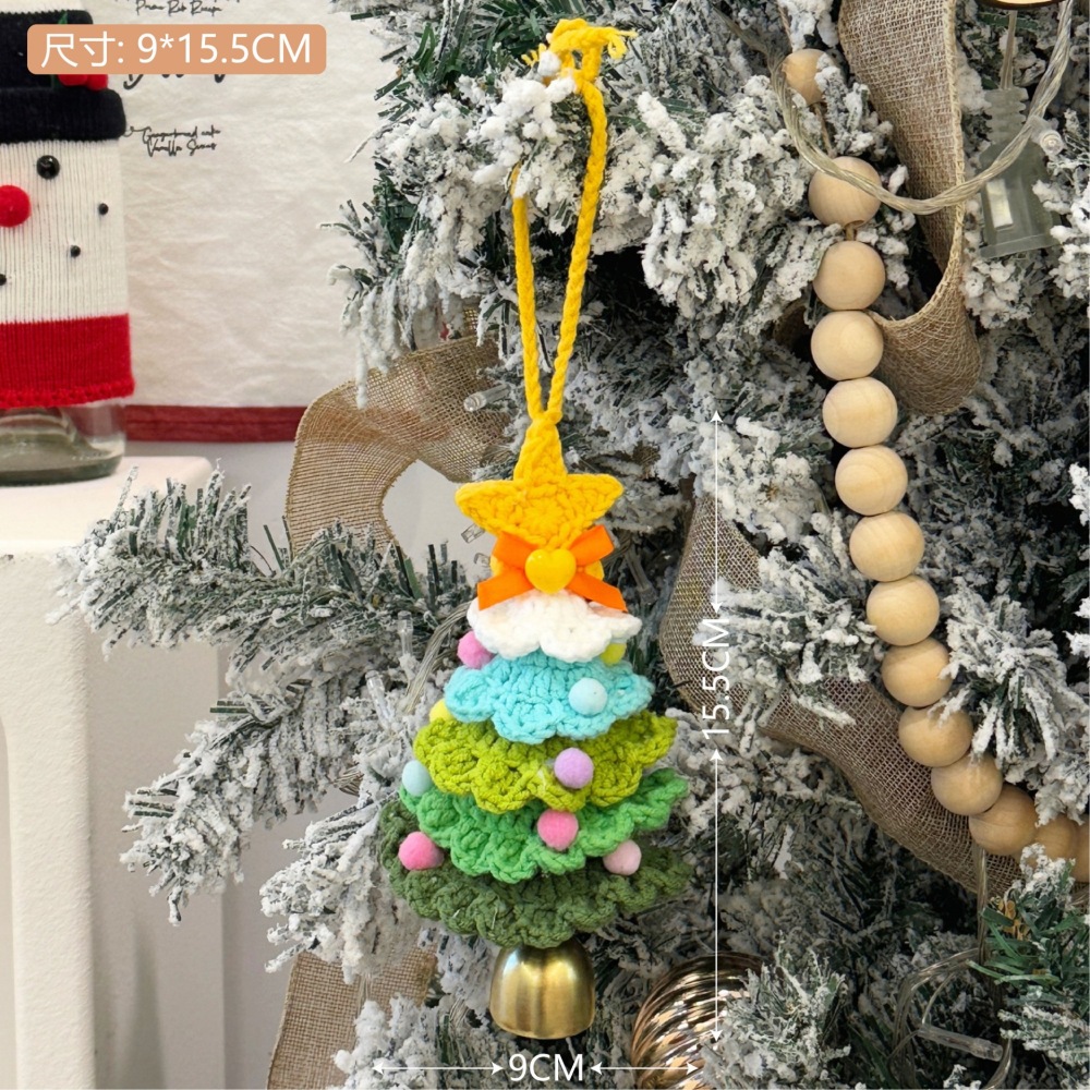 Adorable Breloque De Noël En Laine Crochetée 