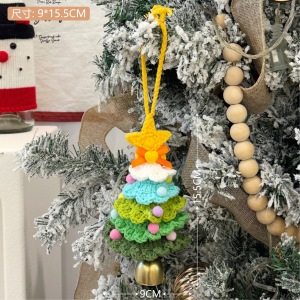 Adorable Breloque De Noël En Laine Crochetée h5 